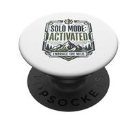 Solo Mode Activated Embrace Wild Mountain Hiking Adventure PopSockets Adhesive PopGrip