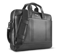 Solo New York Briefcase - Laptop Carrying Bag for Women & Men, Brief for Travel & Work, Internal Tablet Pocket, Adjustable Shoulder Strap, Fits 15.6" Computer - Murray Slim, Black
