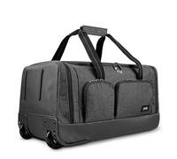 Solo New York Leroy Carry-On Wheeled Duffle Bag, 49L Capacity, Grey, 56cm