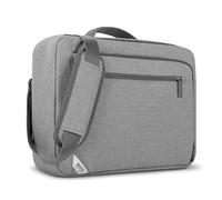 Solo New York Pro Aegis 15.6" Laptop Briefcase with RFID Pocket, Grey, One Size, Duane Hybrid Convertible Laptop Briefcase