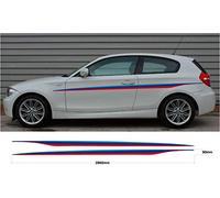 Solo Signs UK 1 Series M Style Side Stripes 2.9m - M Sport Car decal graphic E87 E88 F20 F21 E81 E82