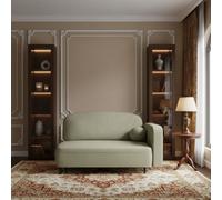 Solo Sofa Bed Has Sleep Function And Storage Box Polyurethane Foam Wooden Metal Legs 162X93X97Cm Green Right