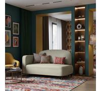Solo Sofa Bed Has Sleep Function And Storage Box Polyurethane Foam Wooden Metal Legs 162X93X97Cm Light Green Left