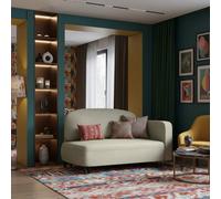 Solo Sofa Bed Has Sleep Function And Storage Box Polyurethane Foam Wooden Metal Legs 162X93X97Cm Light Green Right