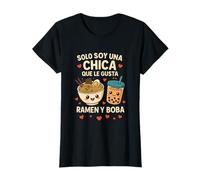 Solo Soy UNA Chica Que AMA Ramen y Boba Estilo Tierno Kawaii T-Shirt