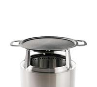 Solo Stove Bonfire Griddle + Hub, Cast Iron Cookware with Stainless steel Hub for 20 cm Elevation, Addition to Bonfire fire pit, Weight: 5,7 kg, Cooking surface diameter: 36 cm