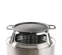 Solo Stove Yukon Griddle + Hub, Cast Iron Cookware with Stainless steel Hub for 8” Elevation, Addition to Yukon fire pit, Weight: 5,7 kg, Cooking surface diameter: 45 cm