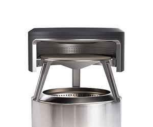 Solo Stove Yukon Pi Fire | Pizza Oven Accessory for Yukon Fire Pit, In arry Case & Cordierite Pizza Stone, Wood Burning Assembly, Stainless Steel, (H x Dia): 48.5 x 67 cm, 20 kg