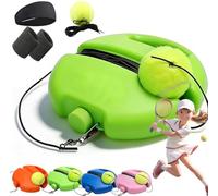 Solo Tennis Trainer Rebounder Ball,Tennis Practice Device with Rope & Anti-Slide Trainer Baseboard,Anti-Tangle String Tennis Trainer For Adult Kids Player Beginner Self-Training (#1,1Set+1Ball)