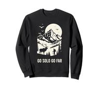 Solo Traveler Hiking Go Solo Go Far Mountains Sweatshirt