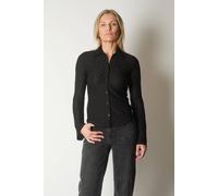 SOLO Women's Textured Long Sleeve Button-Down Shirt in Black | Size: 16 SOLO Black 16