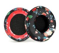 Solo3 Ear Pads Cushions Replacement for Beats Solo 2 & Solo 3 Wireless On-Ear Headphones, Ear Cushions Memory Foam Earpads with Soft Protein Leather (Black Floral)