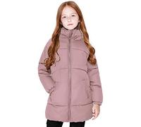 SOLOCOTE Girls Winter Coats Heavyweight Mediun Length Warm Jackets Down-like Cotton Wadding Outwear, 80817-Pink-9-10Y