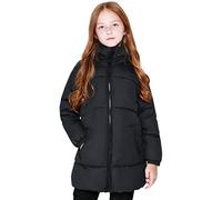 SOLOCOTE Girls Winter Coats Heavyweight Mediun Length Warm Jackets Down-like Cotton Wadding Outwear, 80817-Black-9-10Y