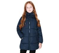 SOLOCOTE Girls Winter Coats Heavyweight Mediun Length Warm Jackets Down-like Cotton Wadding Outwear 3-14Y, Navy, 13-14 Years