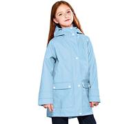 SOLOCOTE Kids Rain Jacket Hooded Lined Rubber RainCoats for Girls Boys Waterproof Windproof, 180806 Light Blue 13-14Y