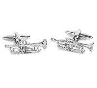 SoloGemelos - Trumpet Cufflinks - Silver - Men - One Size
