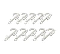 Sologlyde Extra Curtain Track Hook Gliders White Curtain Rail Track Gliders Hooks to Fit Drape Nylon Loop Clip Hooks Rail Track Runners & Loop for Window Curtains Door Curtain Pack of 10.