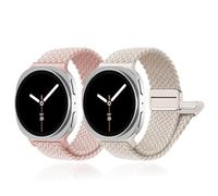 SOLOLUP 2 Pack Braided Magnetic Straps for Samsung Galaxy Watch 8/8 Classic Strap 44mm 40mm 46mm Men Women,Elastic Nylon Fabric Bands One Click No Gap Magnet Sport Strap for Samsung Watch 8/8 Classic