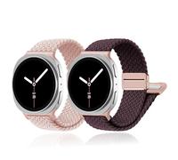 SOLOLUP 2 Pack Braided Magnetic Straps for Samsung Galaxy Watch 8/8 Classic Strap 44mm 40mm 46mm Men Women,Elastic Nylon Fabric Bands One Click No Gap Magnet Sport Strap for Samsung Watch 8/8 Classic