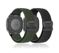 SOLOLUP 2 Pack Braided Straps for Samsung Galaxy Watch 8/8 Classic Strap 40mm 44mm 46mm Women Men,Stretchy Nylon Fabric Band One Click No Gap Parachute Sport Wristband for Samsung Watch 8/8 Classic