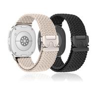 SOLOLUP 2 Pack Braided Straps for Samsung Galaxy Watch 8/8 Classic Strap 40mm 44mm 46mm Women Men,Stretchy Nylon Fabric Band One Click No Gap Parachute Sport Wristband for Samsung Watch 8/8 Classic