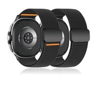 SOLOLUP 2 Pack Stretchy Magnetic Straps for Samsung Galaxy Watch 8/8 Classic Strap 44mm 40mm 46mm Men Women,Magnet Elastic Nylon Fabric Bands One Click No Gap Sport Band for Samsung Watch 8/8 Classic