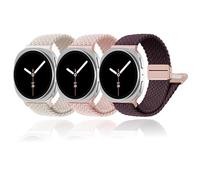SOLOLUP 3 Pack Braided Magnetic Straps for Samsung Galaxy Watch 8/8 Classic Strap 44mm 40mm 46mm Men Women,Elastic Nylon Fabric Bands One Click No Gap Magnet Sport Strap for Samsung Watch 8/8 Classic