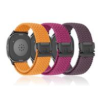 SOLOLUP 3 Pack Braided Straps for Samsung Galaxy Watch 8/8 Classic Strap 40mm 44mm 46mm Women Men,Stretchy Nylon Fabric Band One Click No Gap Parachute Sport Wristband for Samsung Watch 8/8 Classic