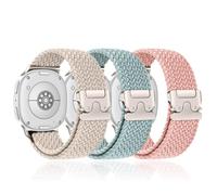 SOLOLUP 3 Pcs Braided Straps for Samsung Galaxy Watch 9 8/8 Classic Strap 40mm 44mm 46mm Women Men,Stretchy Nylon Fabric Band One Click No Gap Parachute Sport Wristband for Samsung Watch 9 8/8 Classic