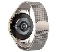 SOLOLUP Metal Band for Samsung Galaxy Watch 6 40mm 44mm/Galaxy Watch 6 Classic 43mm 47mm, Stainless Steel Magnetic Strap Replacement Band for Women Men, Starlight, 20mm, Classic
