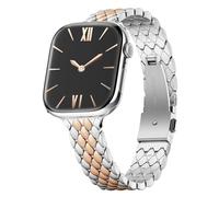 SOLOLUP Metal Strap Compatible With Apple Watch Straps 44mm 46mm 45mm 49mm 42mm Women, Elegant Dressy Stainless Steel Strap Slim Metal Band for iWatch Series 11 10 9 8 7 6 5 4 3 2 1 SE Ultra 3/2/1