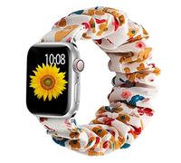SOLOLUP Scrunchie Strap Compatible for Apple Watch Band 49mm 45mm 41mm 44mm 40mm 42mm 38mm, Elastic Nylon Ladies Bracelet for iwatch Ultra Series 8 7 6 SE 5 4 3 2 1, Butterfly gold 42/44/45/49mm-S