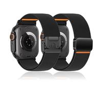 SOLOLUP Set Parachute+Magnetic Stretchy Straps for Apple Watch Ultra 3/2 Strap 49mm 46mm 45mm 44mm 42mm Men/Women,Elastic Solo Loop Nylon Sport Fabric Band for iWatch Serie 11 10 9 8 7 6 5 4 3 SE 3/2