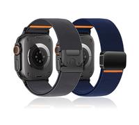 SOLOLUP Set Parachute+Magnetic Stretchy Straps for Apple Watch Ultra 3/2 Strap 49mm 46mm 45mm 44mm 42mm Men/Women,Elastic Solo Loop Nylon Sport Fabric Band for iWatch Serie 11 10 9 8 7 6 5 4 3 SE 3/2