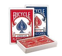SOLOMAGIA Bicycle - Supreme Line - Set of Red and Blue back decks Card Bag