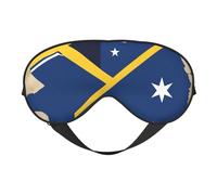 Solomon Islands Flag map01 Print Lightweight Sleep Mask Breathable Light-Blocking Travel Yoga Outdoor Adventures