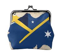 Solomon Islands flag map01 Print Stylish unique Coin Purse Cute Mini Wallet with Kiss Lock Waterproof for Coins