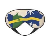 Solomon Islands Flag map02 Print Lightweight Sleep Mask Breathable Light-Blocking Travel Yoga Outdoor Adventures