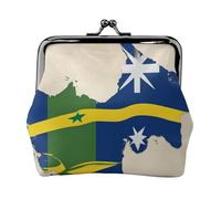 Solomon Islands flag map02 Print Stylish unique Coin Purse Cute Mini Wallet with Kiss Lock Waterproof for Coins