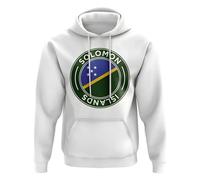 Solomon Islands Men's Mens Football Badge Hoodie in White | Size: 2XL Solomon Islands White 2XL