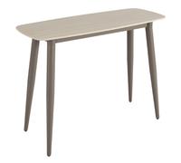 solomona ceramic rectangular console table in matt latte