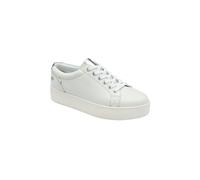 'Solon' Leather Lace-Up Trainers Ravel White 6