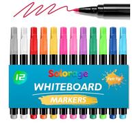 Solorage 12-Colors Washable Marker Pens for Led Drawing Board (Beige)