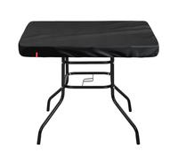 SoloToo Outdoor Square Table Cover Waterproof UV-Resistant for 40 x 40 Inch Patio Tables - Heavy Duty Weatherproof Table Top Protector with Elastic Hem (Black)