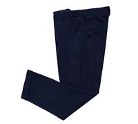 Solovedress Men's Vintage Tweed Dress Trousers Herringbone Regular Fit Business Suit Trousers, navy, 40 W/30 L