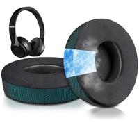SoloWIT Cooling Gel Replacement Ear Pads Cushions for Beats Solo 2 & Solo 3 Wireless On-Ear Headphones, Earpads with High-Density Noise Isolation Foam, Added Thickness - Dark Green