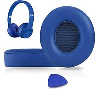 SoloWIT Earpads Cushions Replacement for Beats Solo 2 & Solo 3 Wireless On-Ear Headphones, Ear Pads with Soft Protein Leather, Added Thickness - (Blue)