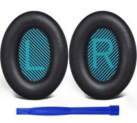 SoloWIT Earpads for Bose Headphones - Black&Blue | for QuietComfort QC15/QC25/QC2/QC35, (SoundTrue/SoundLink)Around-Ear I/II, AE2/AE2i