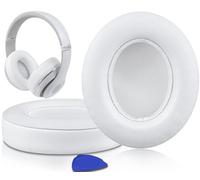 SoloWIT Lambskin Replacement Ear Pads Cushions for Beats Studio 2 & Studio 3 Wired & Wireless Headphones, Earpads with Noise Isolation Memory Foam, Added Thickness - White